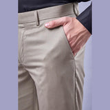 Botanica Premium Cream Formal Trouser – Imported Peach Finish Fabric | Smart Fit | French Fly | Classic Tailoring
