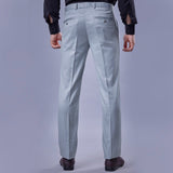 Botanica Premium L Grey Formal Trouser – Imported Peach Finish Fabric | Smart Fit | French Fly | Classic Tailoring