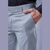 Botanica Premium L Grey Formal Trouser – Imported Peach Finish Fabric | Smart Fit | French Fly | Classic Tailoring