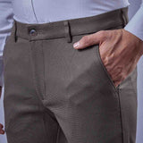 Botanica 4-Way Power Stretch Trouser- Olive – Yarn Dyed Dobby | Breathable Imported Fabric | All-Day Comfort | Office, Party & Casual Wear