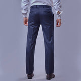 Botanica Premium Navy Formal Trouser – Imported Peach Finish Fabric | Smart Fit | French Fly | Classic Tailoring