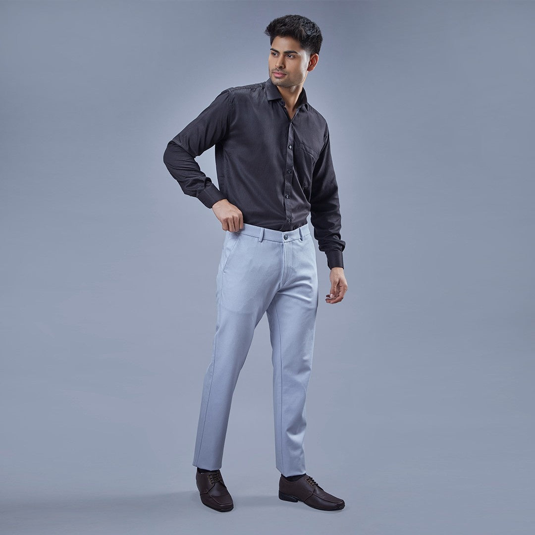 Botanica Premium Dobby Sky Blue 4-Way Stretch Trouser