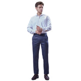 Botanica Premium Navy Formal Trouser – Imported Peach Finish Fabric | Smart Fit | French Fly | Classic Tailoring