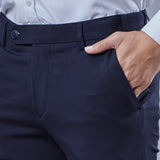 Botanica Premium Tencel 4-Way Stretch Flexi-Waist Trouser- Navy