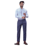 Botanica 4-Way Power Stretch Trouser-Navy – Yarn Dyed Dobby | Breathable Imported Fabric | All-Day Comfort | Office, Party & Casual Wear