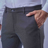 Botanica 4-Way Power Stretch Trouser-Black – Yarn Dyed Dobby | Breathable Imported Fabric | All-Day Comfort | Office, Party & Casual Wear