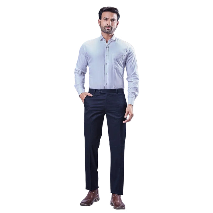 Botanica Men's Smart Fit Formal Trousers - NAVY